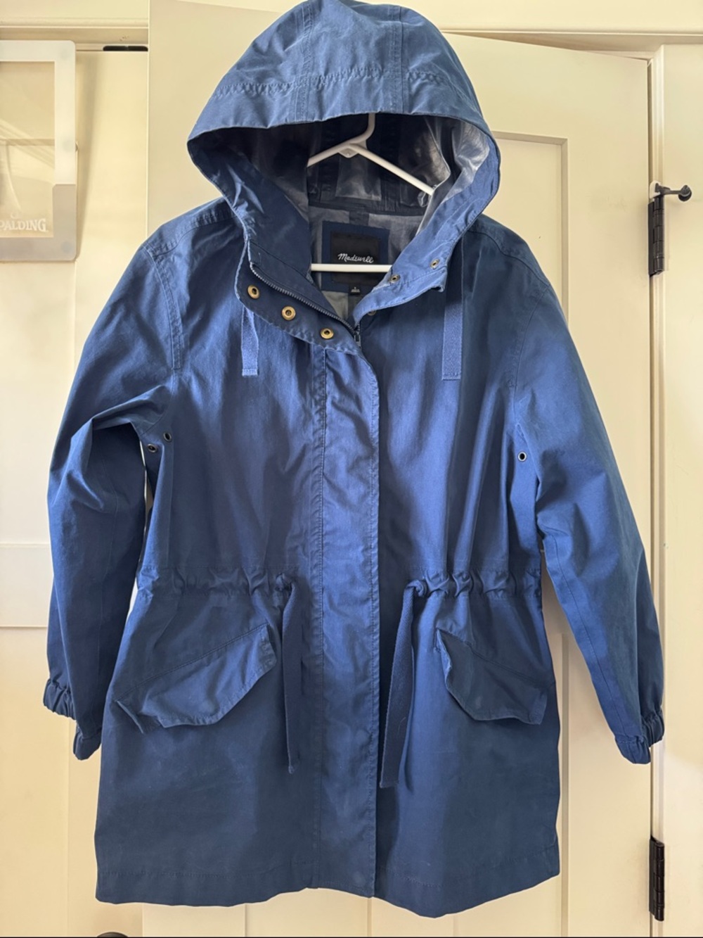 Madewell Indigo Blue Hooded Raincloud Jacket